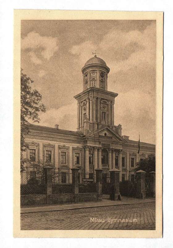 Ak Mitau Kommandantur Gymnasium Lettland 1917