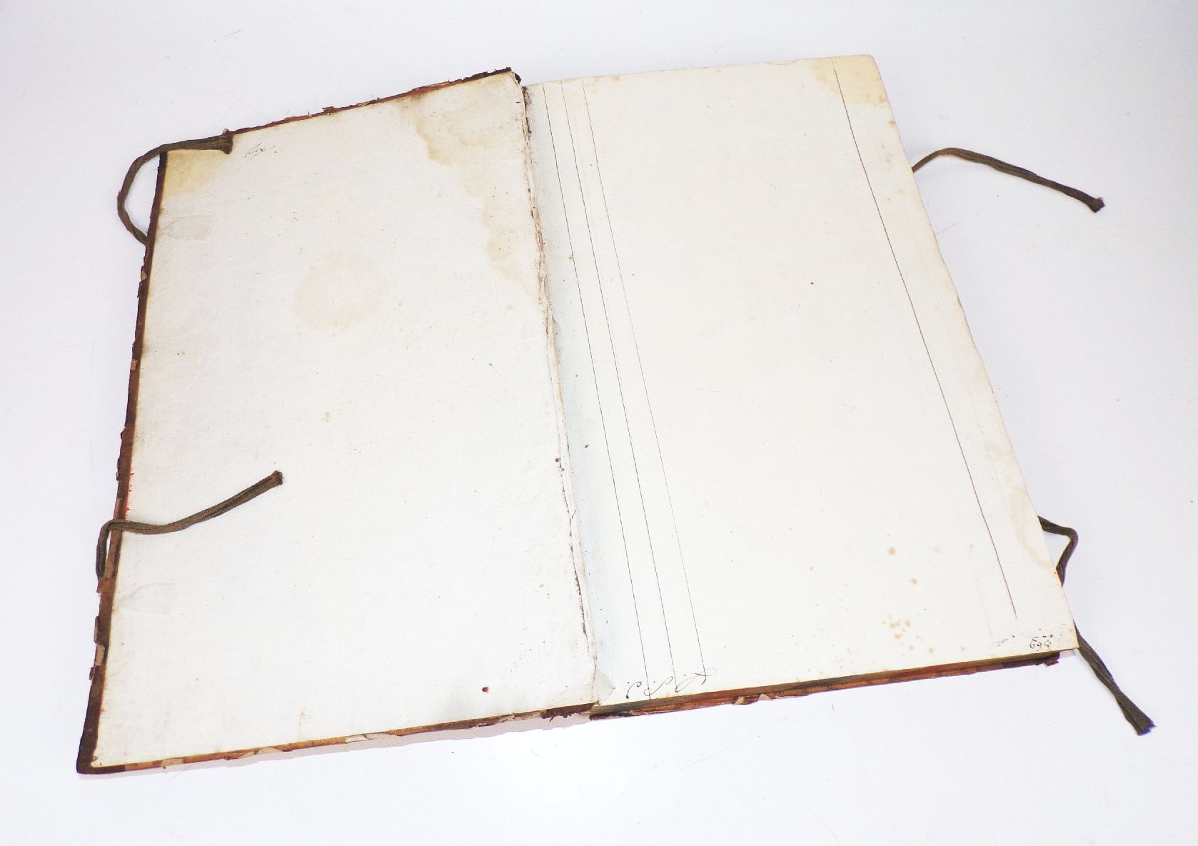 Altes Buch Büttenpapier Unbeschrieben Restaurierung blanko um 1800