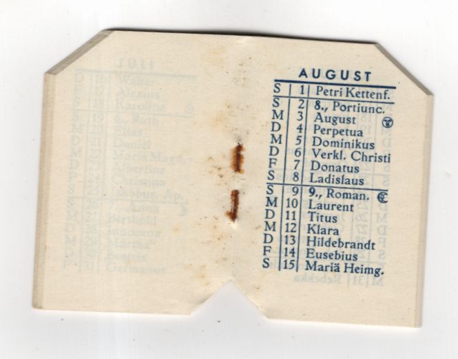 Mini Kalender Darboven Kaffee 1936 Miniatur Taschenkalender Reklame