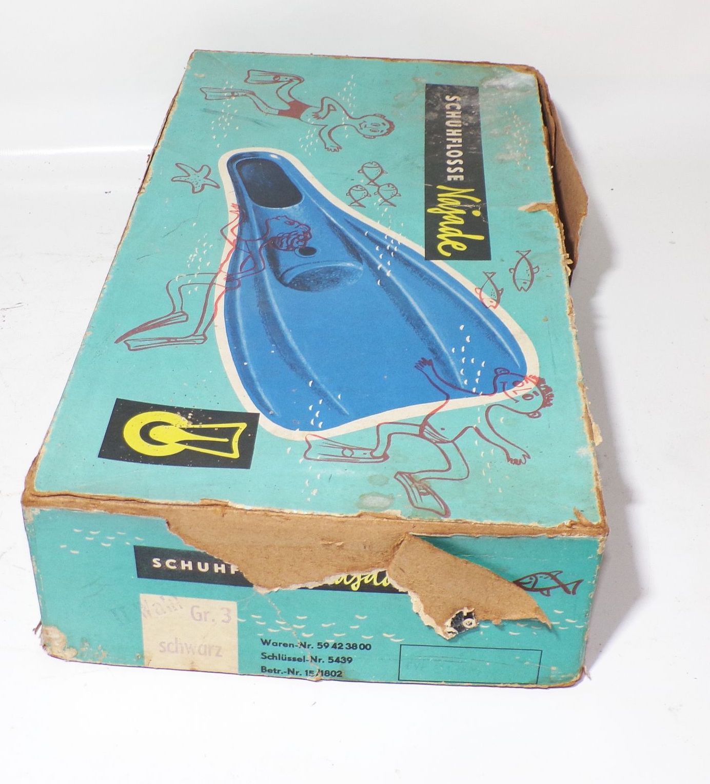 DDR Schwimmflossen Schuhflosse Najade Größe 3 Schnorchel OVPTaucher