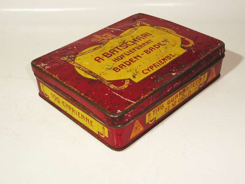Alte Zigarettendose Batschari Hoflieferant Baden Baden Cyprienne 1910er 