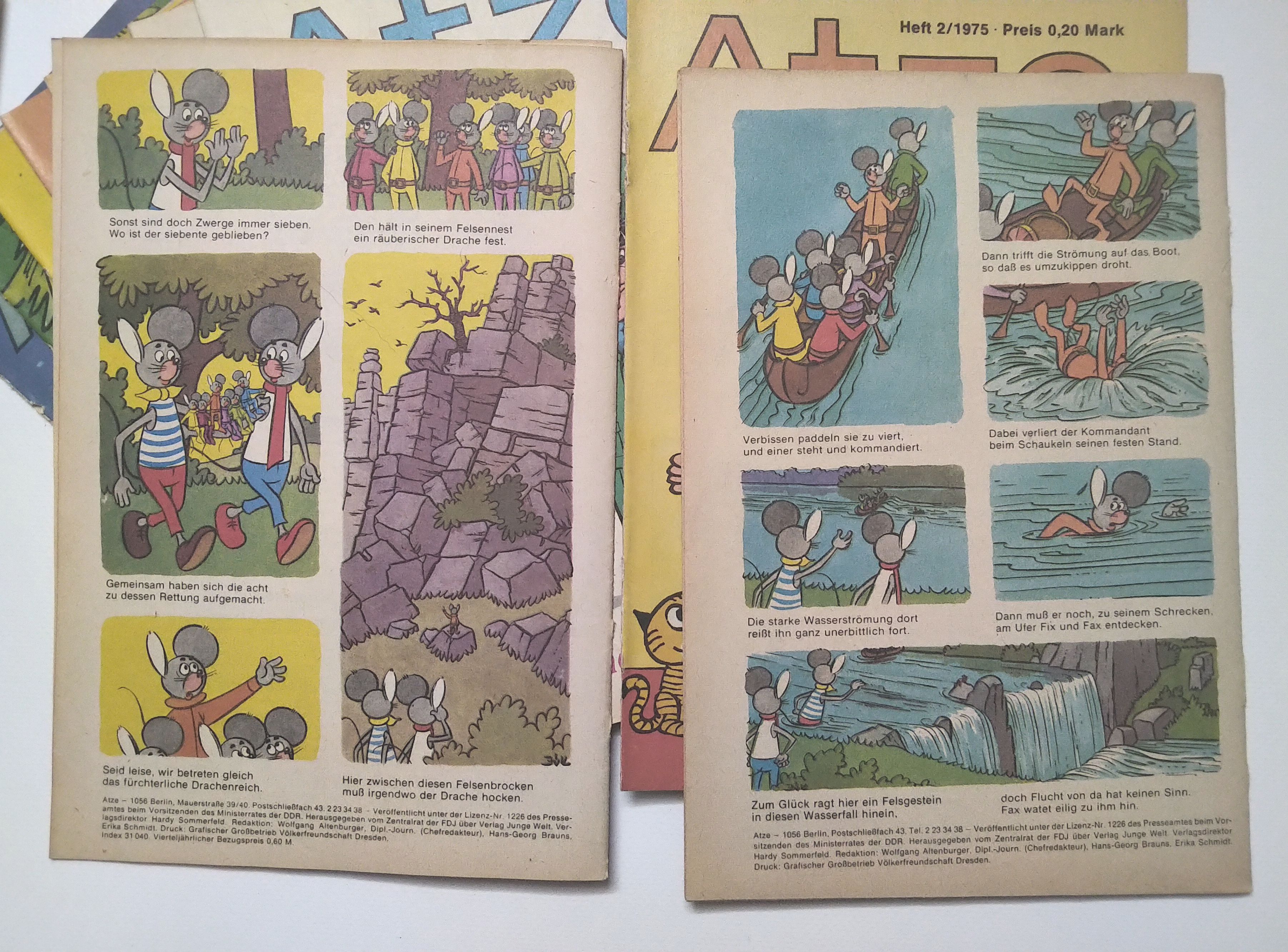 Atze Comics 1 Jahrgang mit 12 Heften Kinder DDR 1975