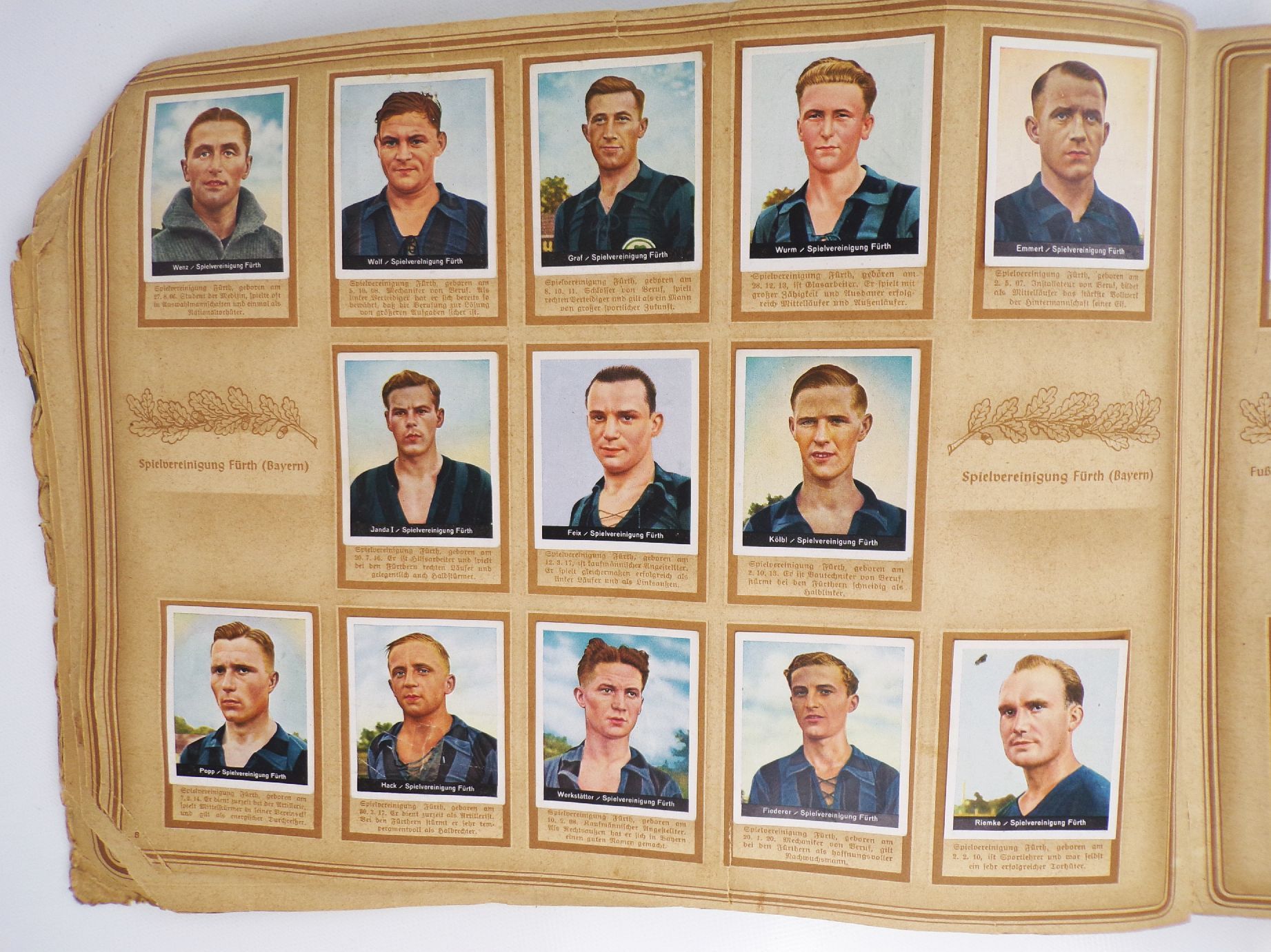 Hinein Fußball Sammelbilderalbum Cigarettenfabrik Müller Dresden um 1930 Hinein Fußball Sammelbilderalbum Cigarettenfabrik Müller Dresden um 1930