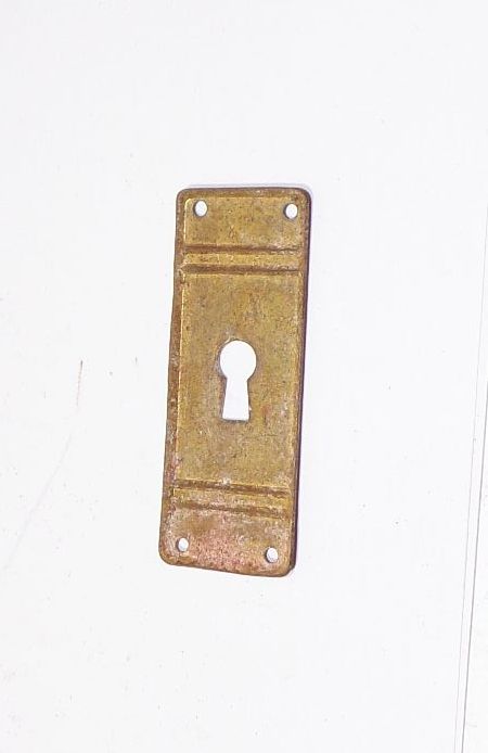 Alter Möbelbeschlag Schrankbeschlag um 1900 klein Messing