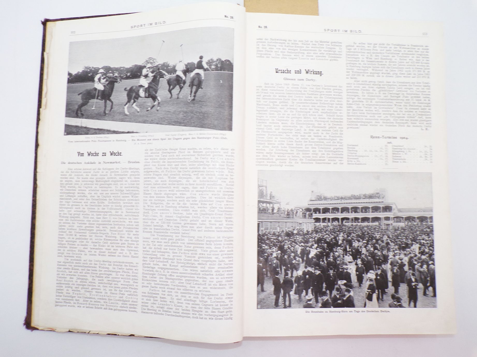 Sport im Bild Illustrierte Wochenschrift für Sport Gesellschaft Theater 1904 