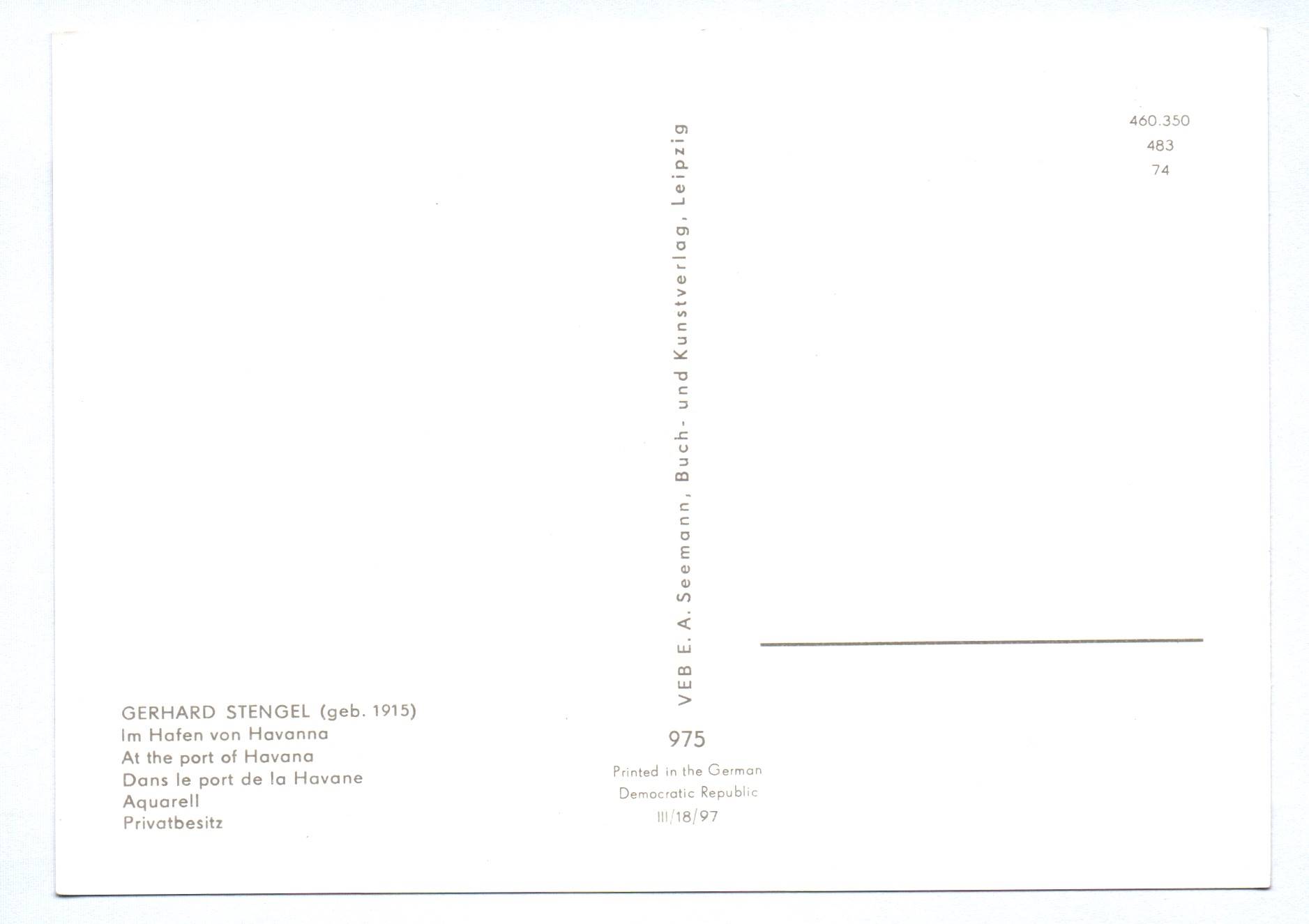 Künstler Ak Gerhard Stengel IM Hafen von Havanna Künstler Ak Gerhard Stengel IM Hafen von Havanna