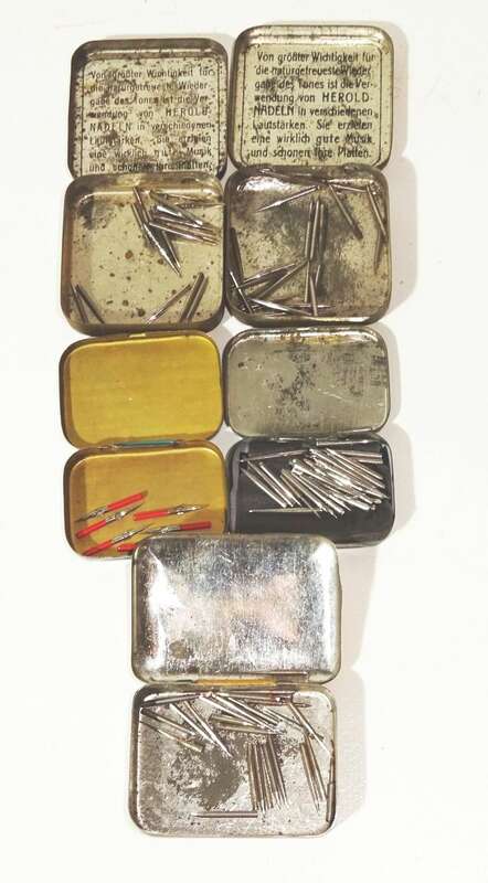 Lot Nadeldose Grammophon needles Blechdosen 