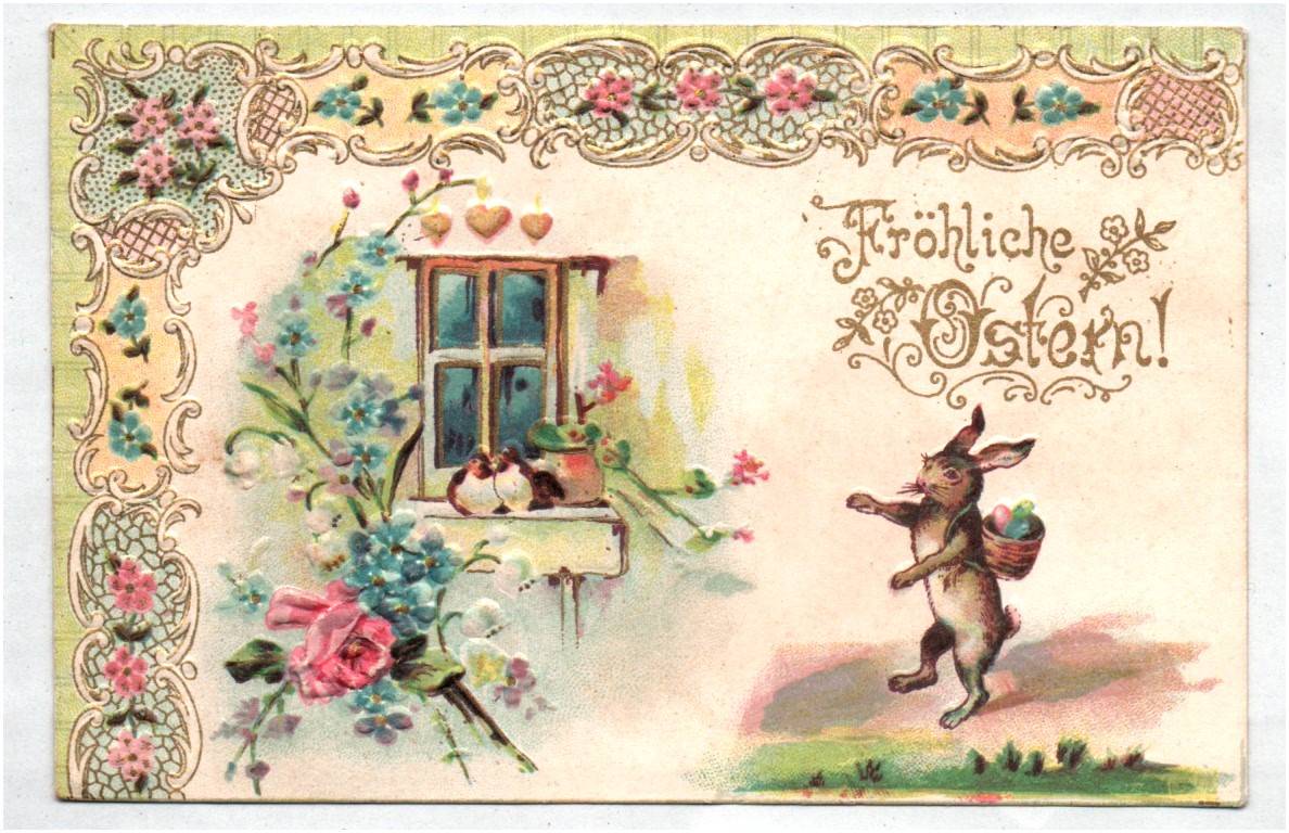 Präge Ak Osterhase um 1910 Ostern Postkarte