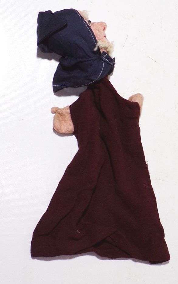 Alte Handpuppe Zwerg Wichtel alter Mann wohl Dresdner Künstlerpuppe 