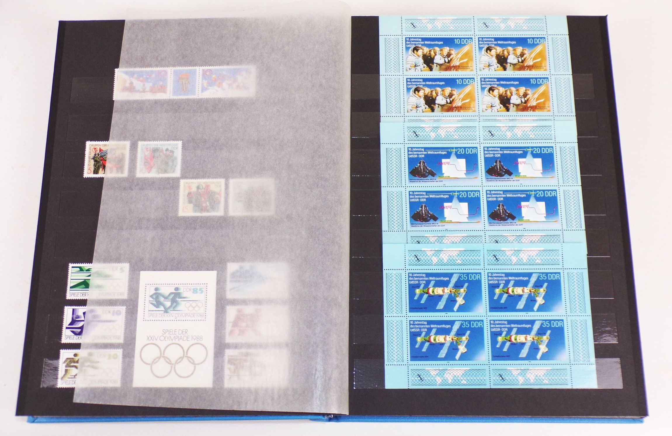 Briefmarken Sammlung Schwerpunkt DDR wenig BRD kaum Ausland 31 Alben 