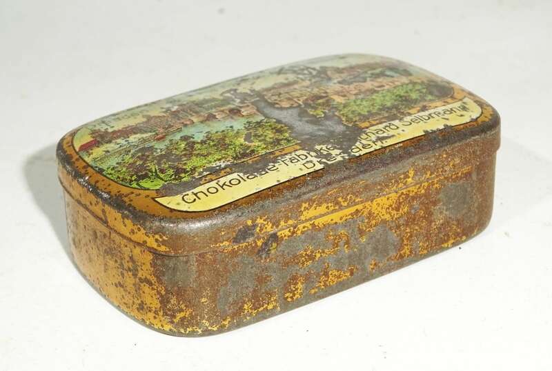 Alte Blechdosen Richard Selbmann 2 Automatendosen Leipzig Dresden