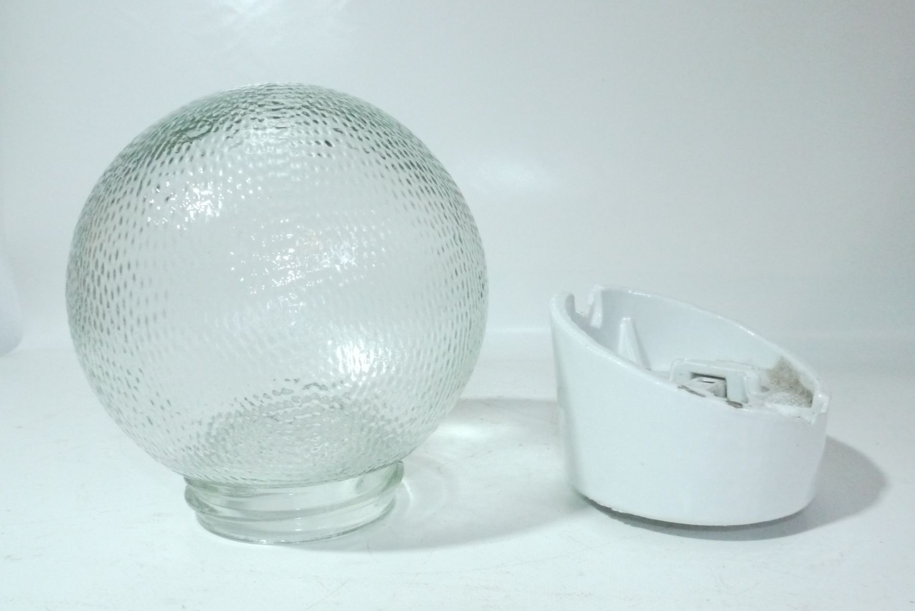 Glas Lampenschirm altes Lampenglas transparent Ersatzglas