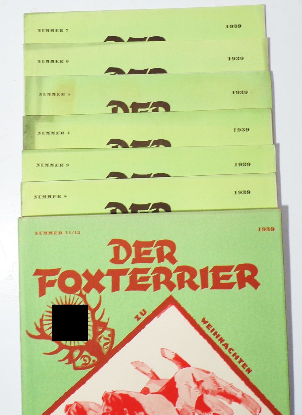 Der Foxterrier Fachschaft Zeitschrift Hunde 1939 