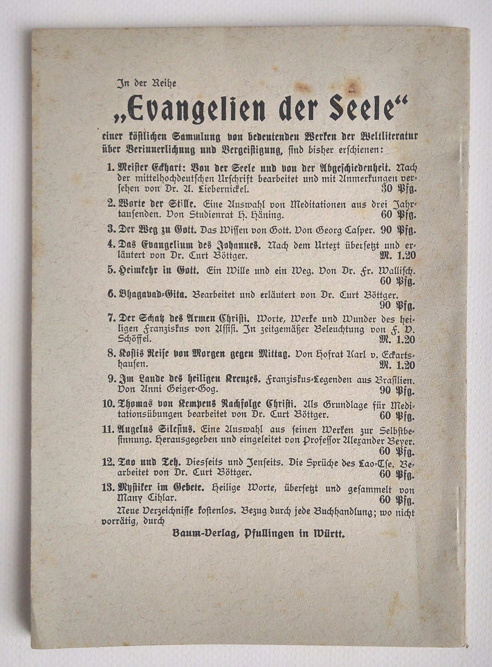 Der goldene Faden 1932 alte Broschüre E Grevenberg Der goldene Faden 1932 alte Broschüre E Grevenberg