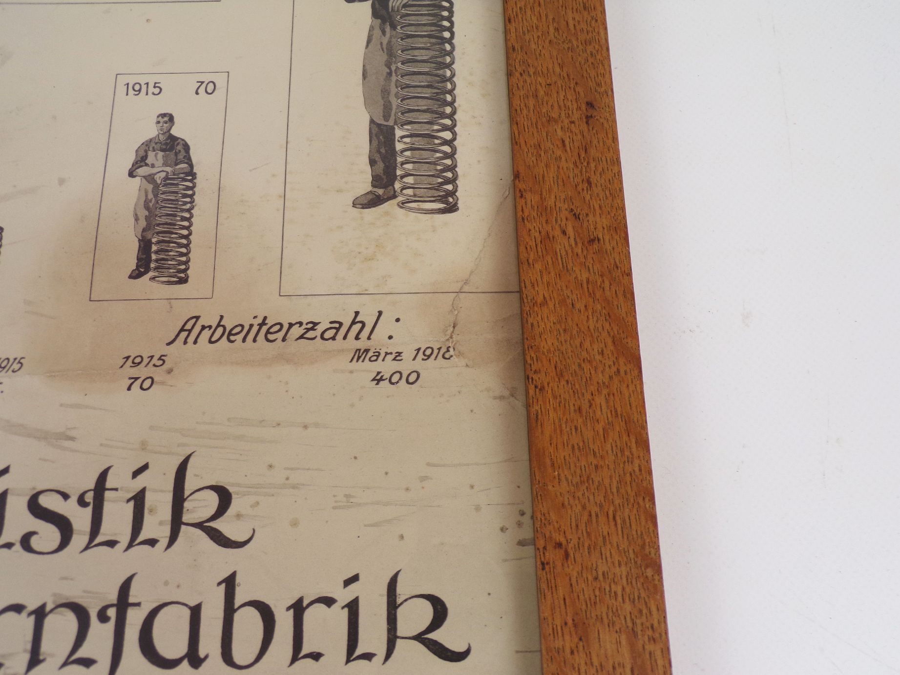 Reklame Schild Kanonen Federfabrik Max Weber Zittau Militär 1918 Rahmen 1 Wk