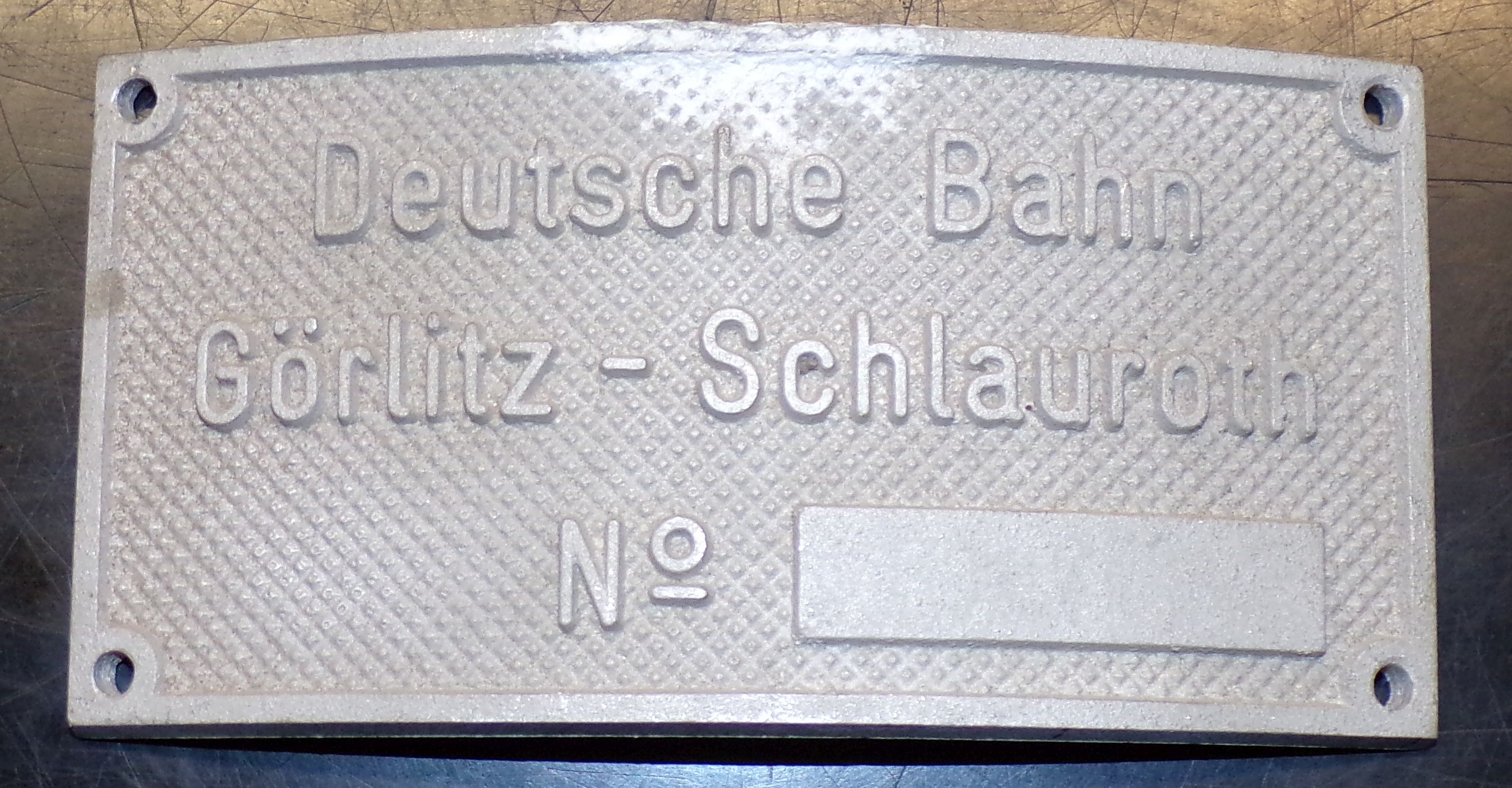 Altes Schild Deutsche Bahn Görlitz Schlauroth No Eisenbahn