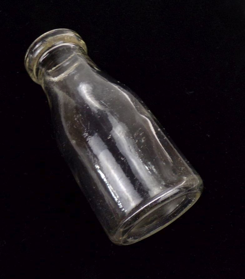 Alte Glasflasche transparent Antik Glas Fläschchen Deko Vintage