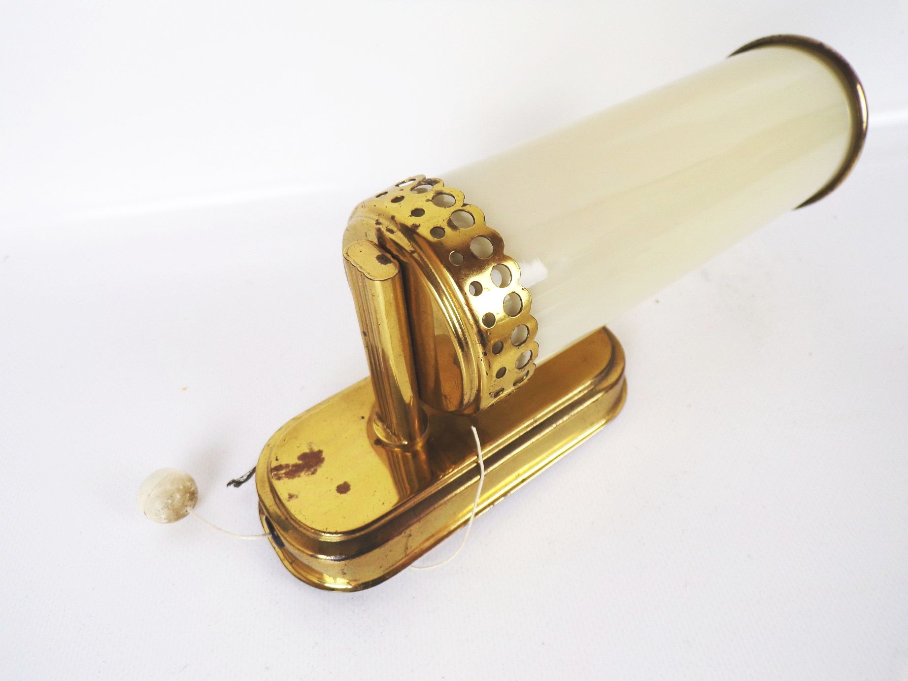 Wandleuchte 2 Stück Beige Messing Vintage E14 Set Wandlampe Mid Century