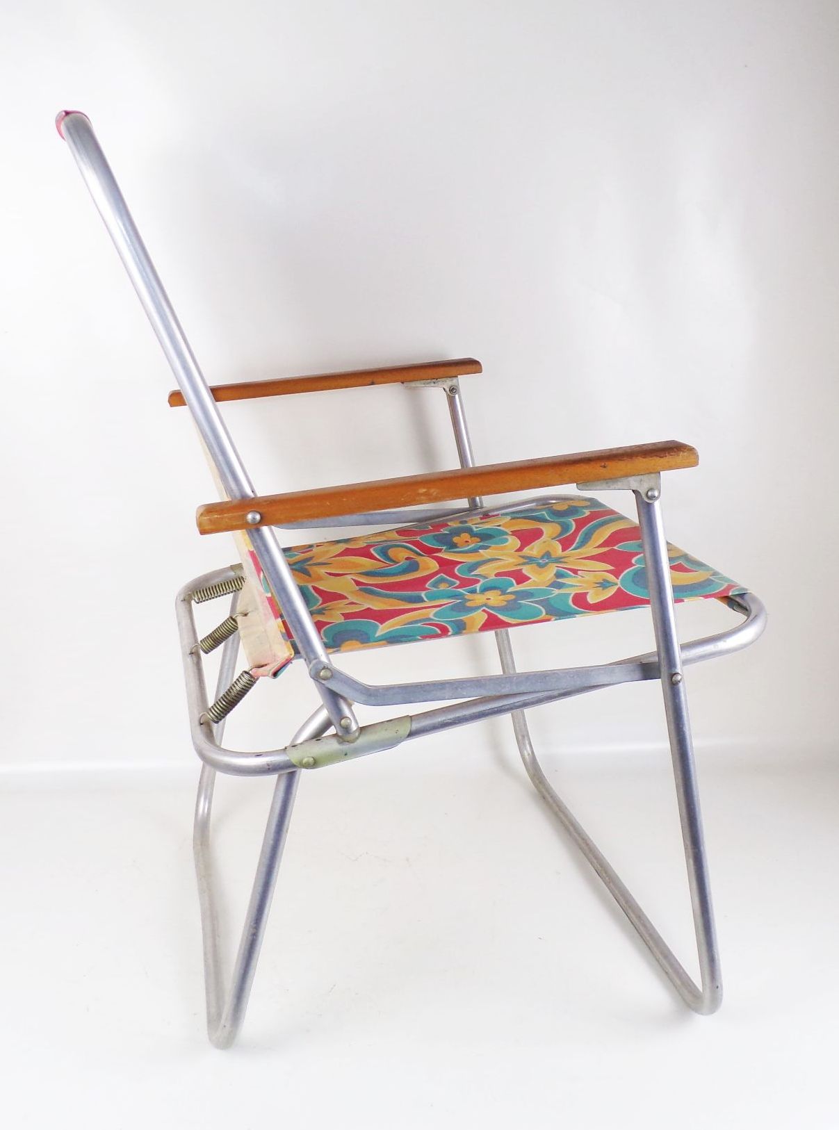 Alter Campingstuhl Klappstuhl 70er Jahre Stoff DDR Retro Look 