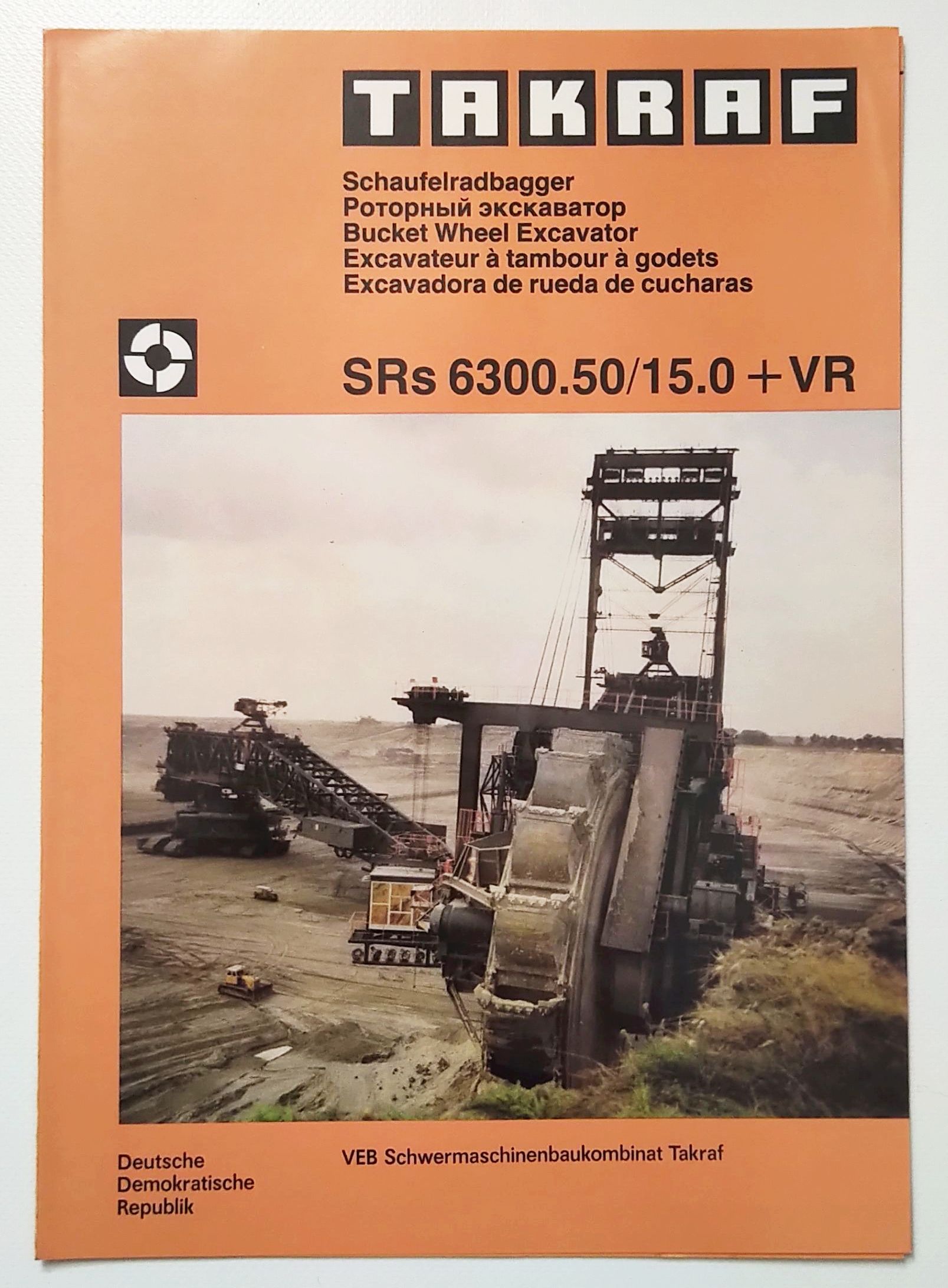 TAKRAF Prospekt Schaufelradbagger SRs 6300 50 150 VR Tagebau DDR