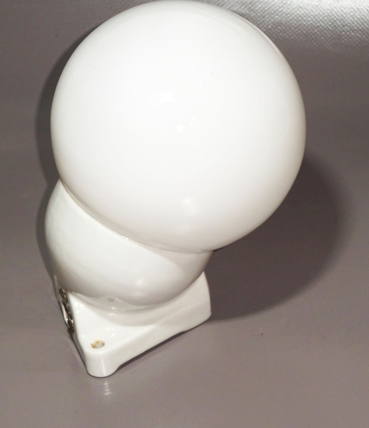 Alte Kugellampe E27 Deckenlampe Weiss Porzellan Glas Industriedesign