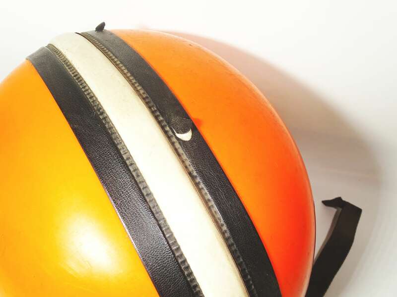 DDR Halbschale Mopedhelm Orange Größe 54 