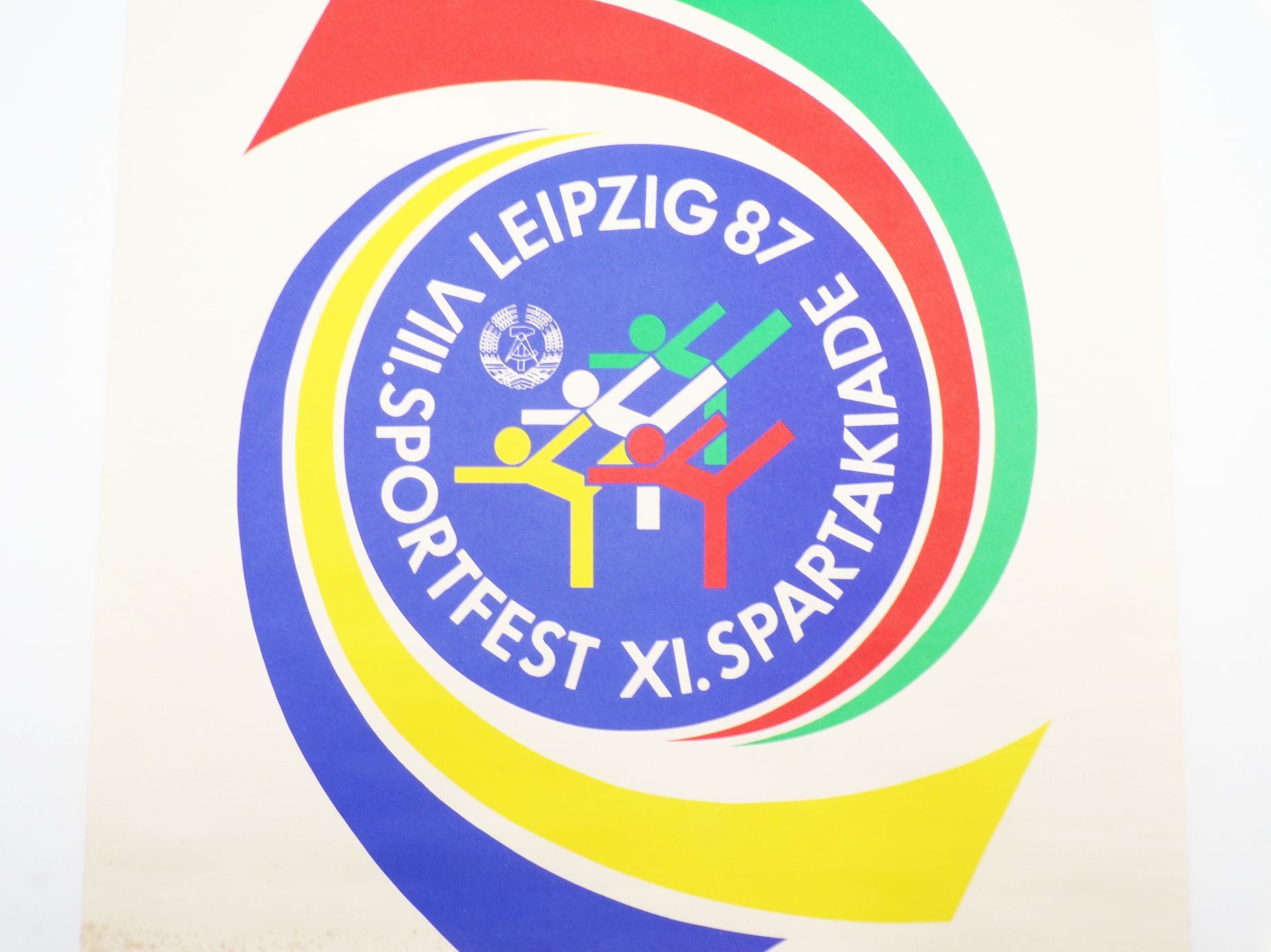 Old Poster Leipzig 1987 Sportfest Spartakiade DDR GDR 