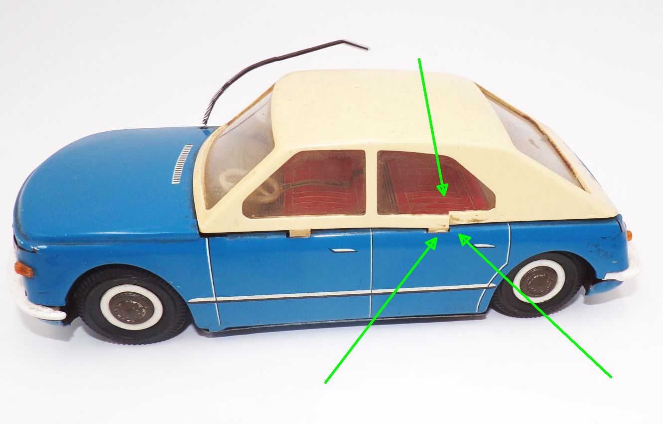 Alter Wartburg Prototyp von MSB DDR Blechspielzeug Alter Wartburg Prototyp von MSB DDR Blechspielzeug