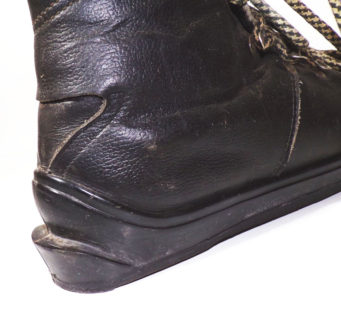 Alte Lederschuhe Skischuhe Kristania 1950er 1960er DDR Schuhe Schnürschuhe 