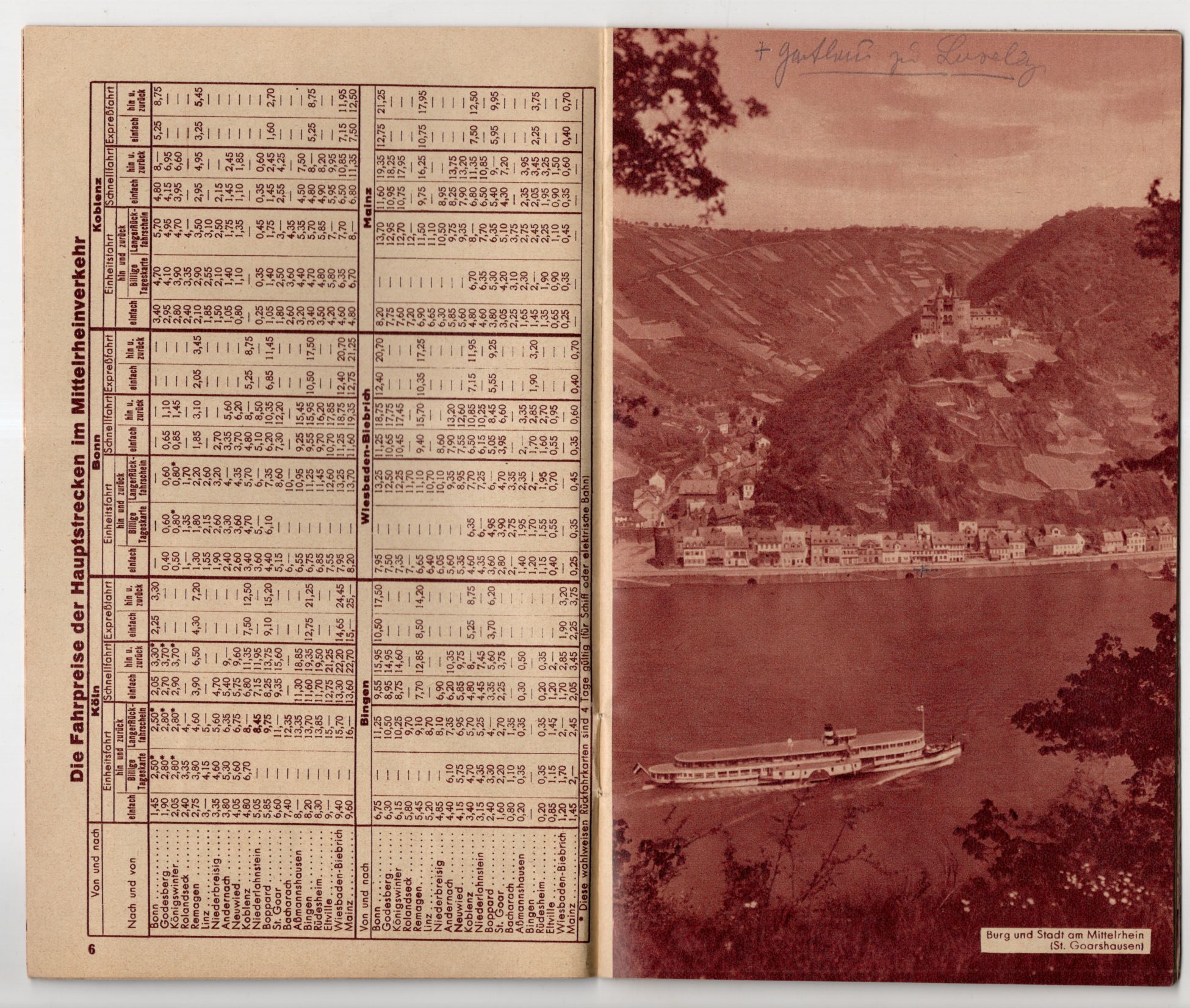 Fahrplan Köln Düsseldorfer Rheindampfschifffahrt 1933 Rheinfahrt Fahrplan Köln Düsseldorfer Rheindampfschifffahrt 1933 Rheinfahrt