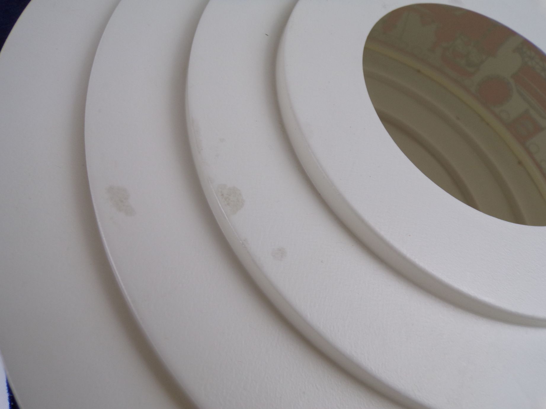 Alte Deckenleuchte Kinder Eisenbahn Rund E27 Kunststoff Lampe 