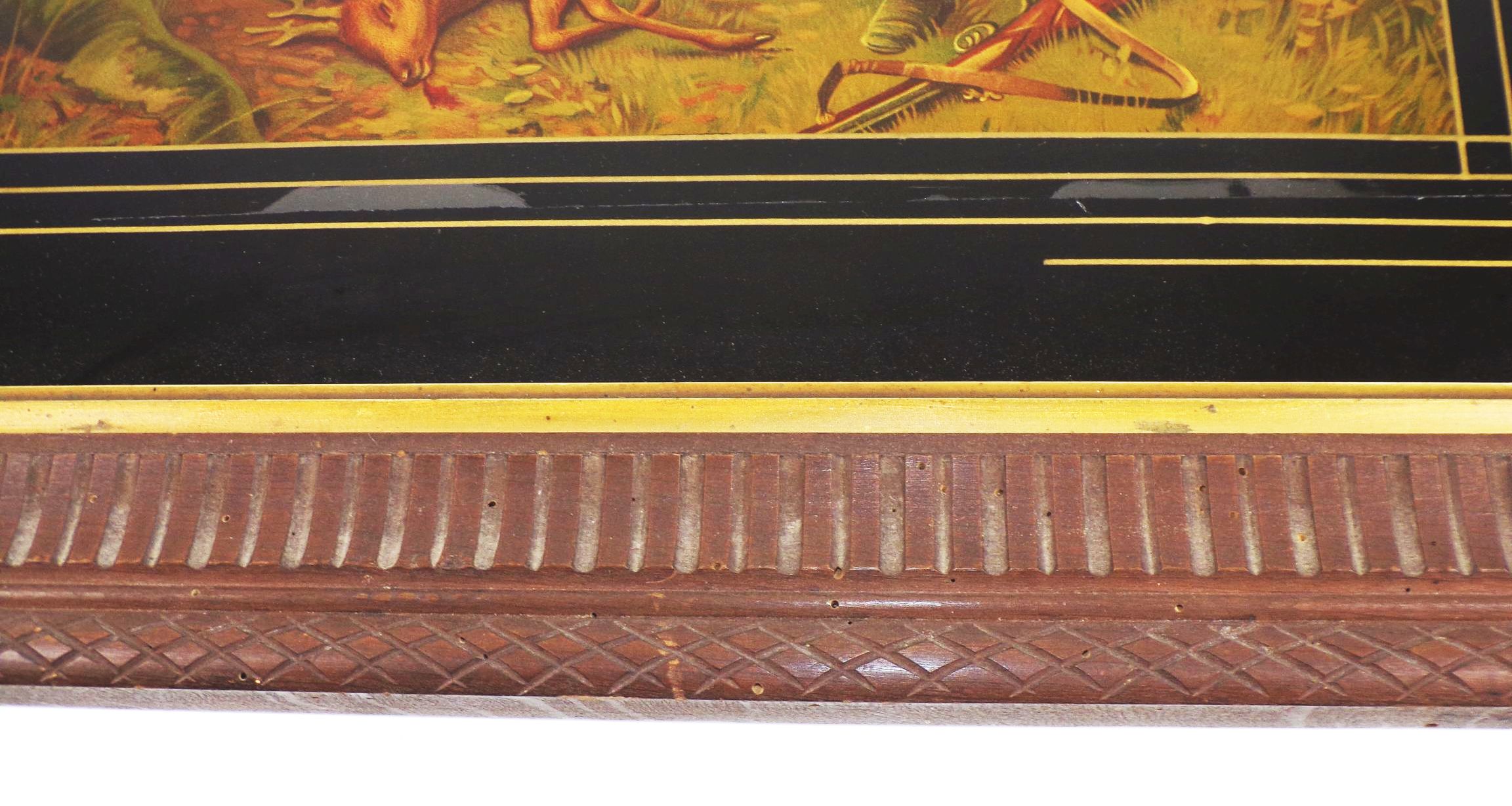 Altes Bild Stülpner Karl Jagdszene um 1900 Hinterglas Druck Siebdruck 