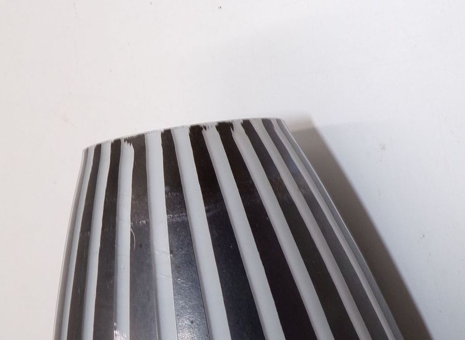 Alter Lampenschirm Tütenlampe Schwarz Weiß 50er 60er Jahre 