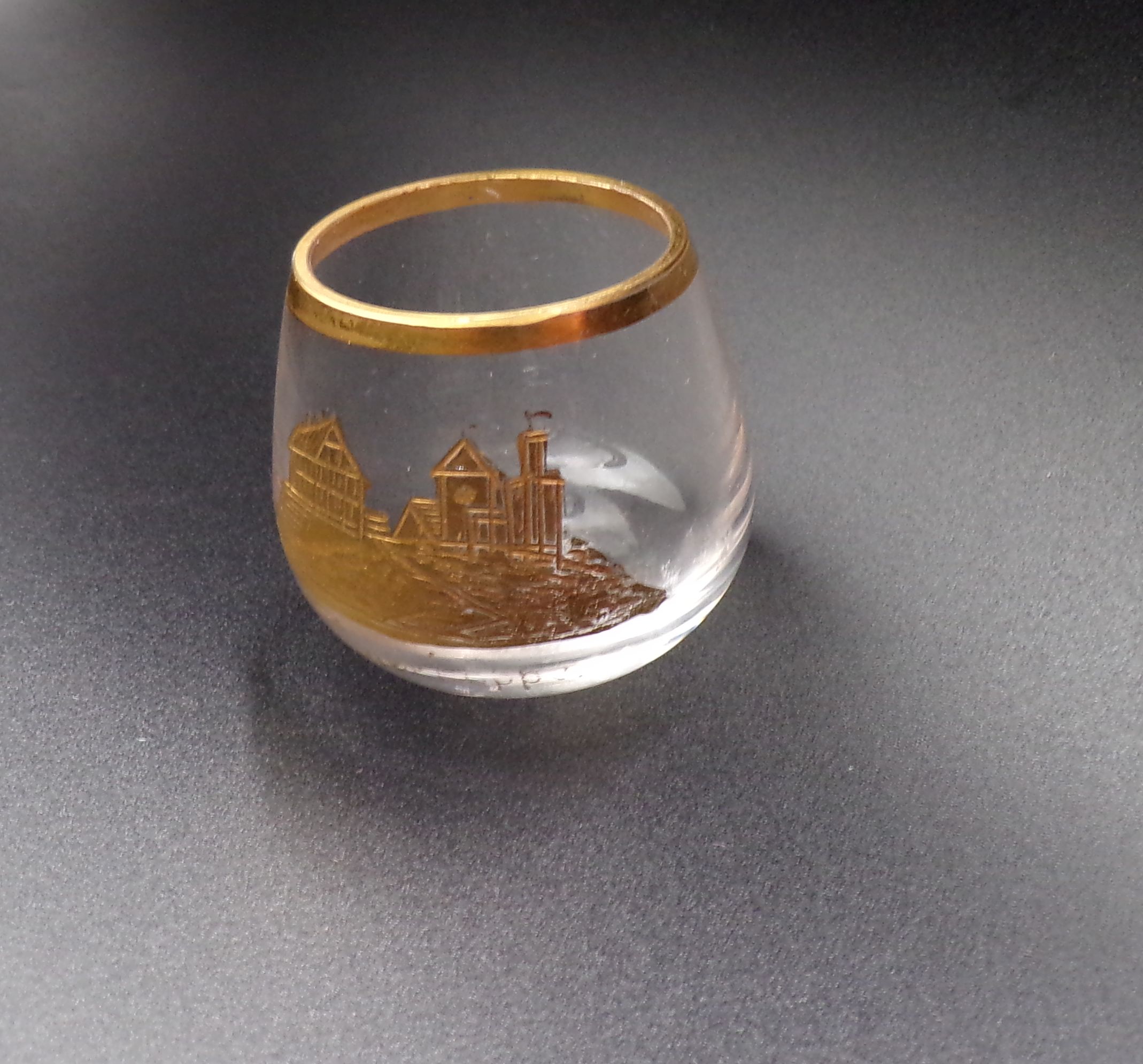 Altes Glas Andenken Schneekoppe Schlesien Polen um 1910 Abriss Altes Glas Andenken Schneekoppe Schlesien Polen um 1910 Abriss