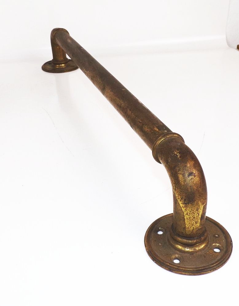 Alter Messing Griff Haltegriff Handtuchablage Vintage Deko