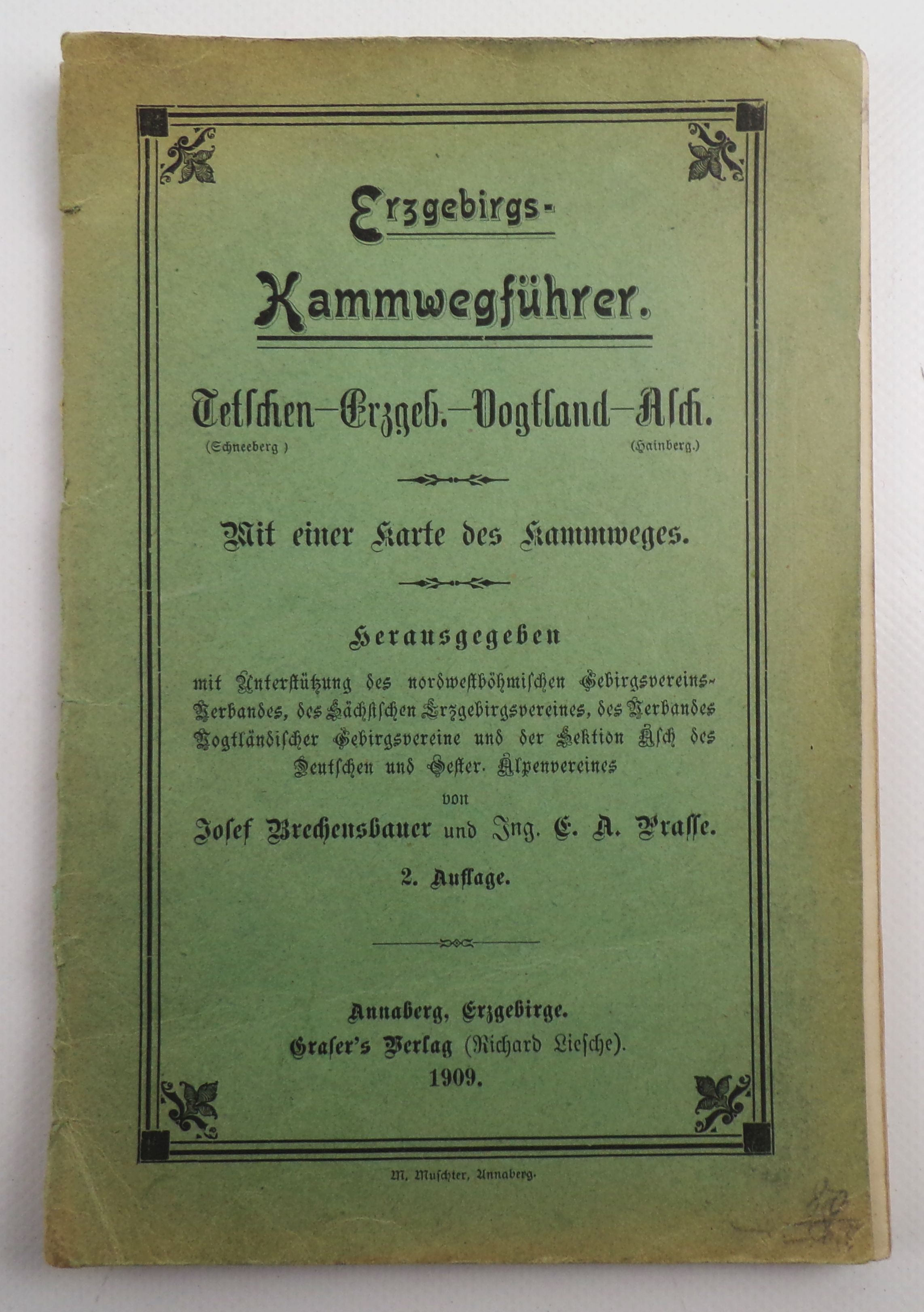 Erzgebirge Kammwegführer Tetschen Asch 1909 