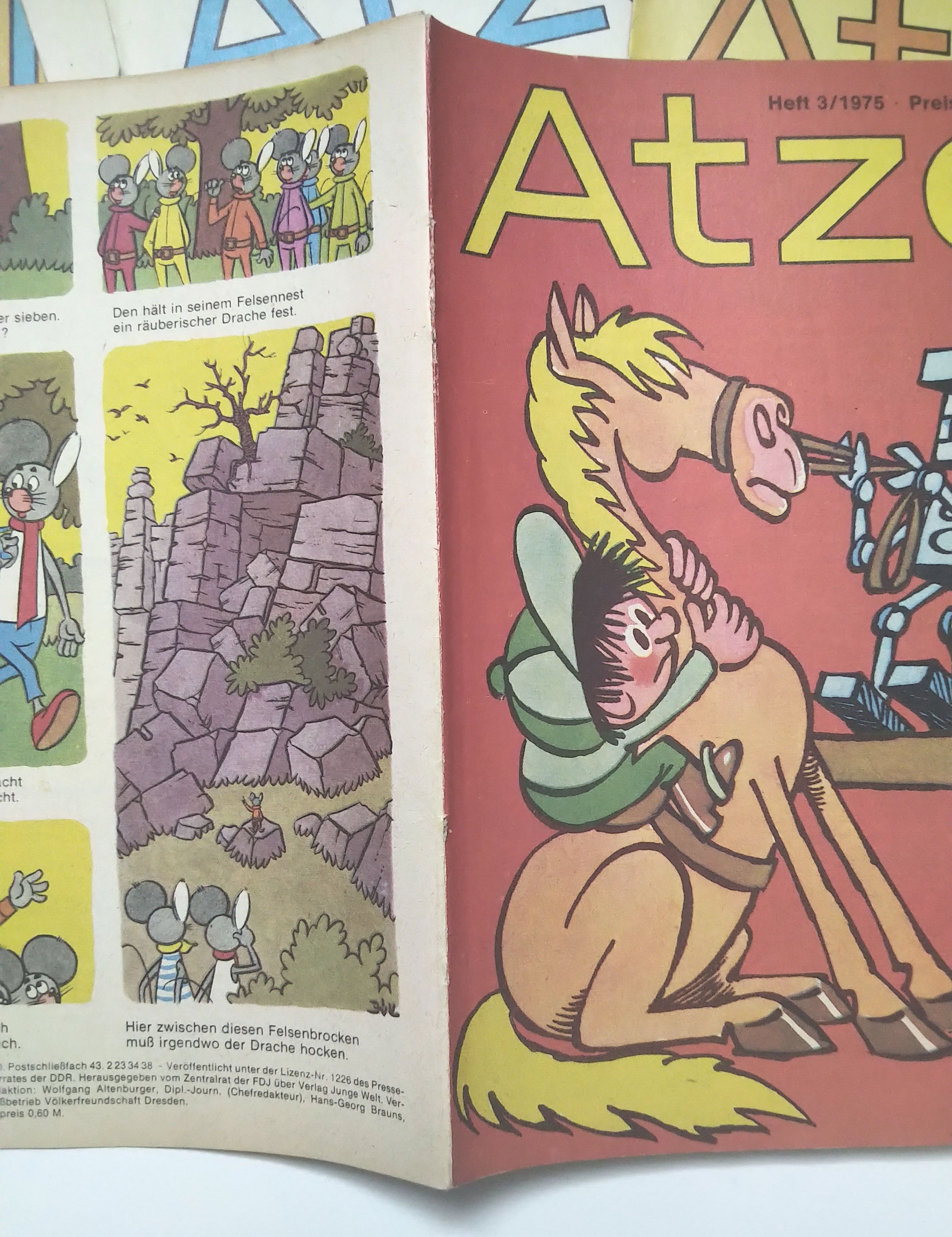 Atze Comics 1 Jahrgang mit 12 Heften Kinder DDR 1975