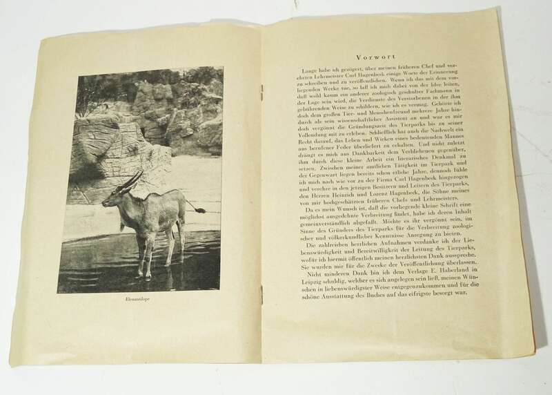 Prospekt Carl Hagenbeck und sein Werk von Dr Alexander Sokolowsky 
