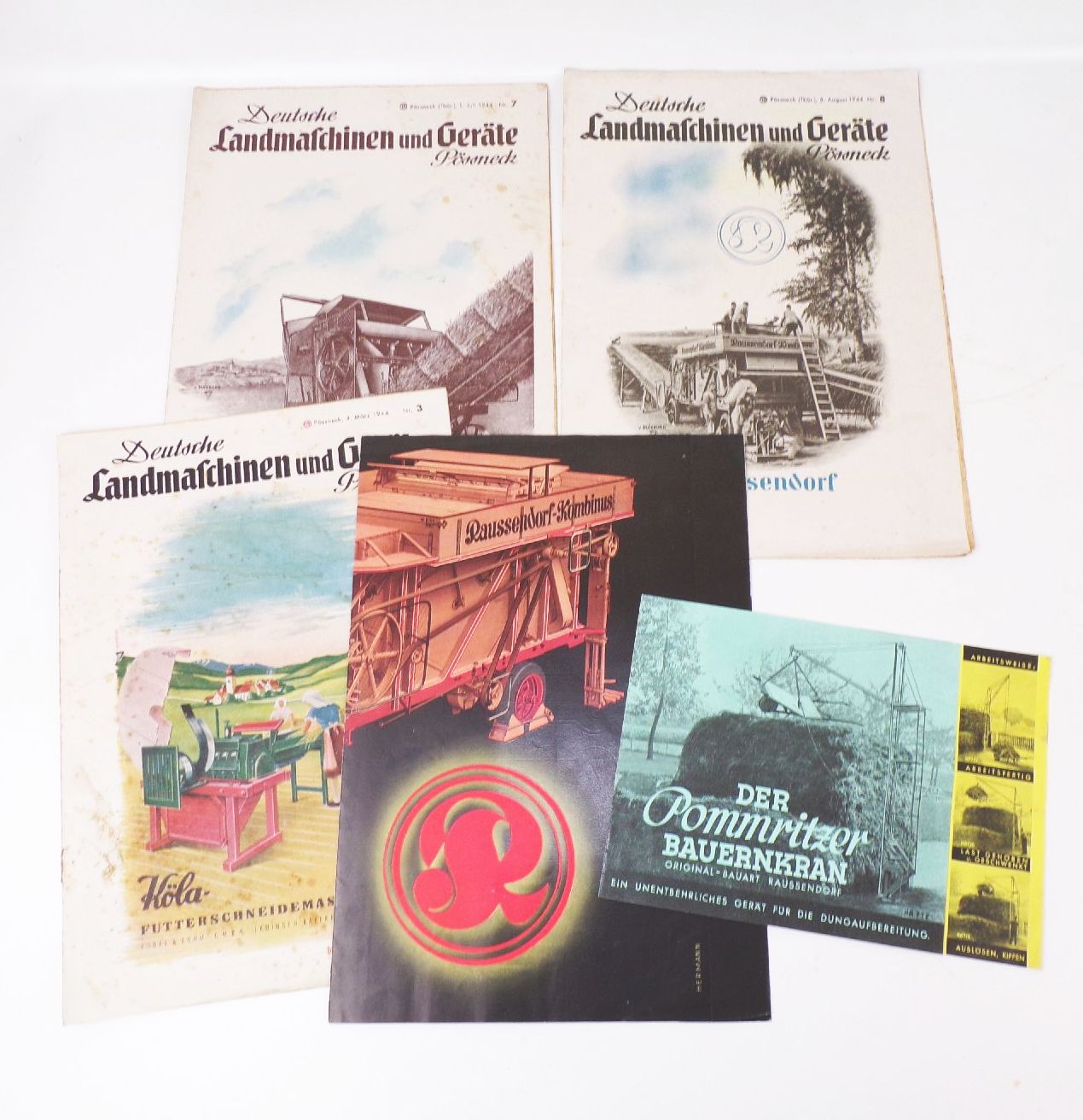 Lot Landwirtschaft Prospekte Zeitschriften 1940 er Pössneck Raussendorf 