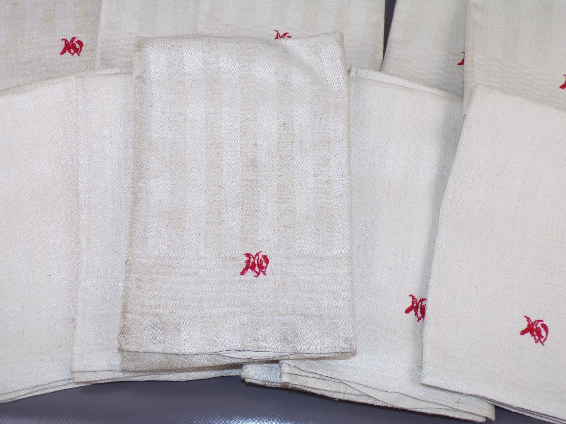 12 alte Leinentücher Geschirrtücher Küchentuch Leinen vintage