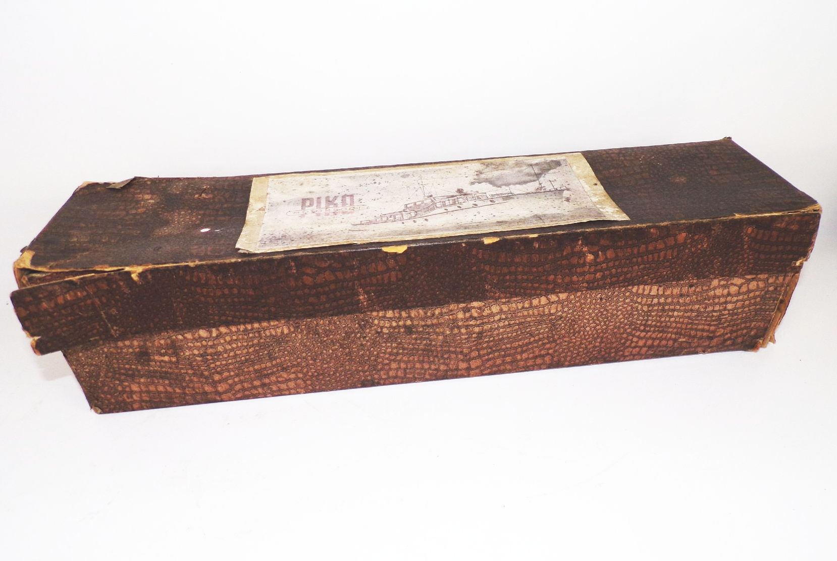 Piko Motorboot Bakelit Ausführung mit Motor Originalkarton 1950 er 