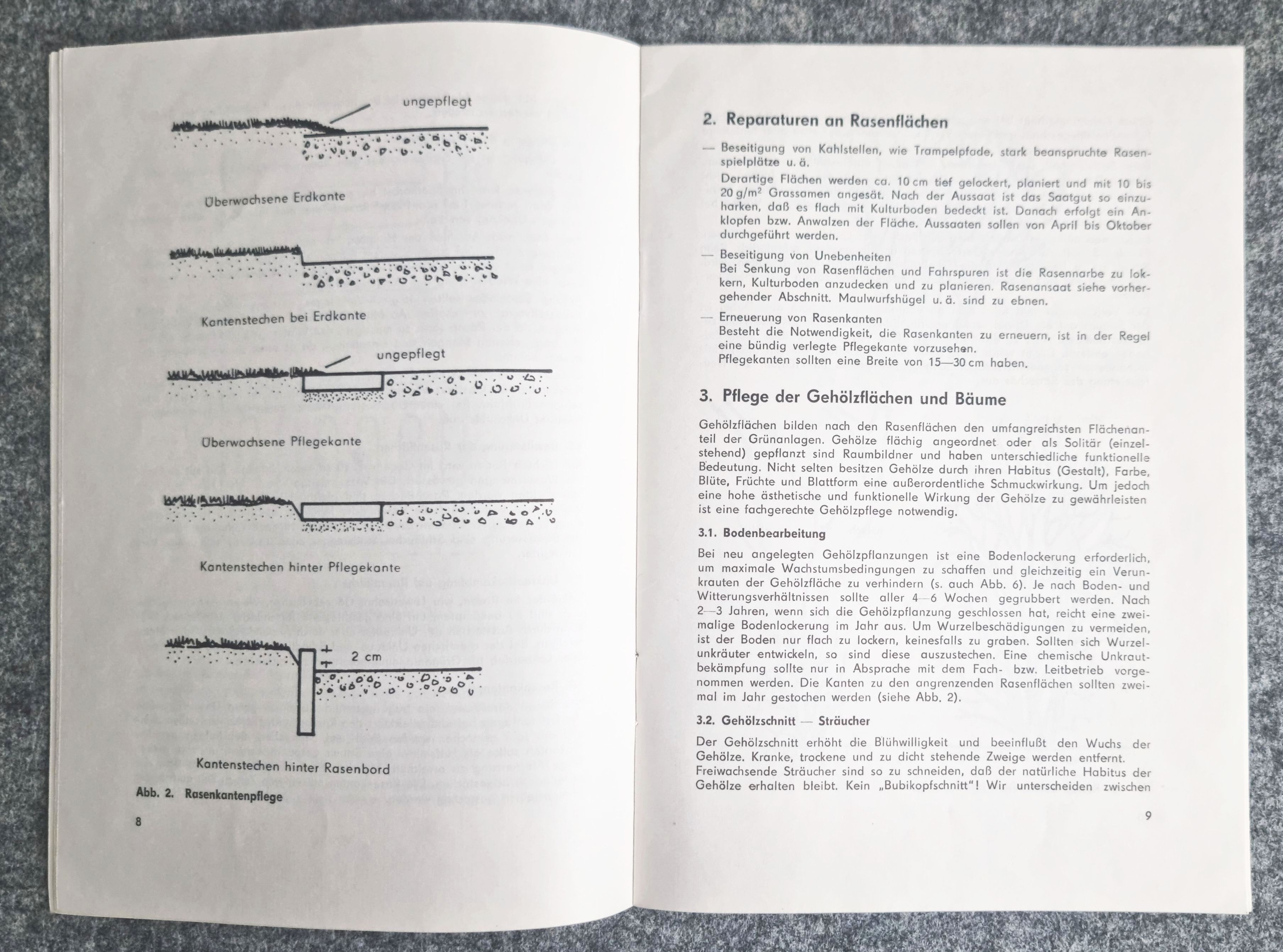 ifk Anleitung und Hinweise DDR 1974 Pflegearbeiten an Grünanlagen ifk Anleitung und Hinweise DDR 1974 Pflegearbeiten an Grünanlagen