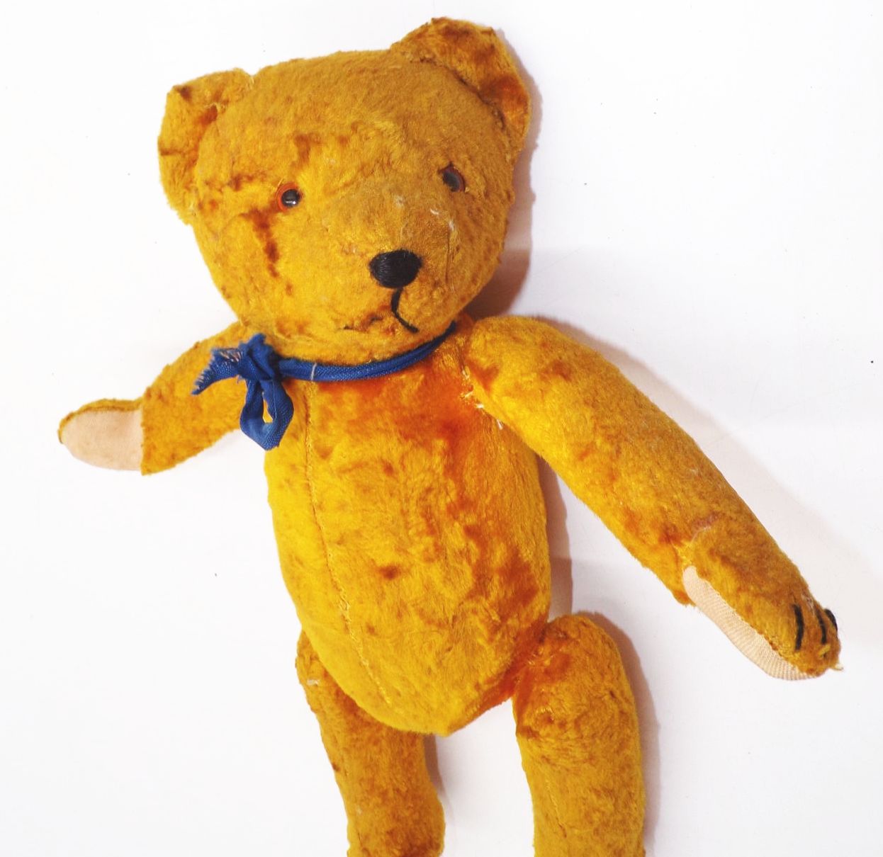 Alter Teddybär mit Glasaugen 28 cm
