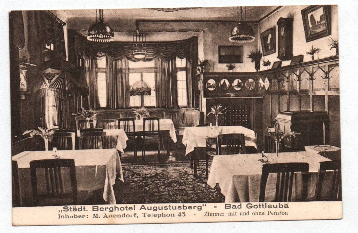 Ak Bad Gottleuba Städtisches Berghotel Augustusberg 1927 Ak Bad Gottleuba Städtisches Berghotel Augustusberg 1927