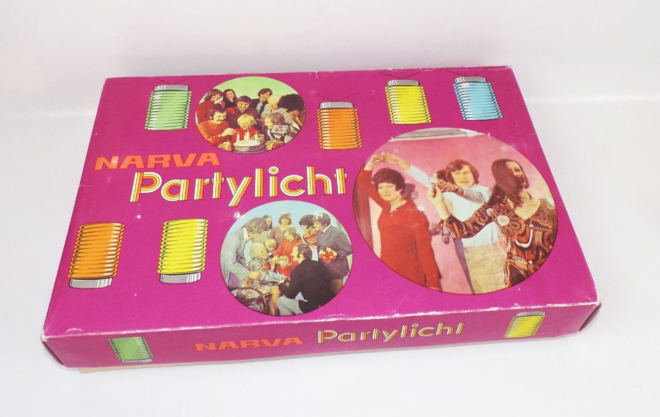 Narva Partylicht Lichterkette Bunt 10er DDR top Zustand