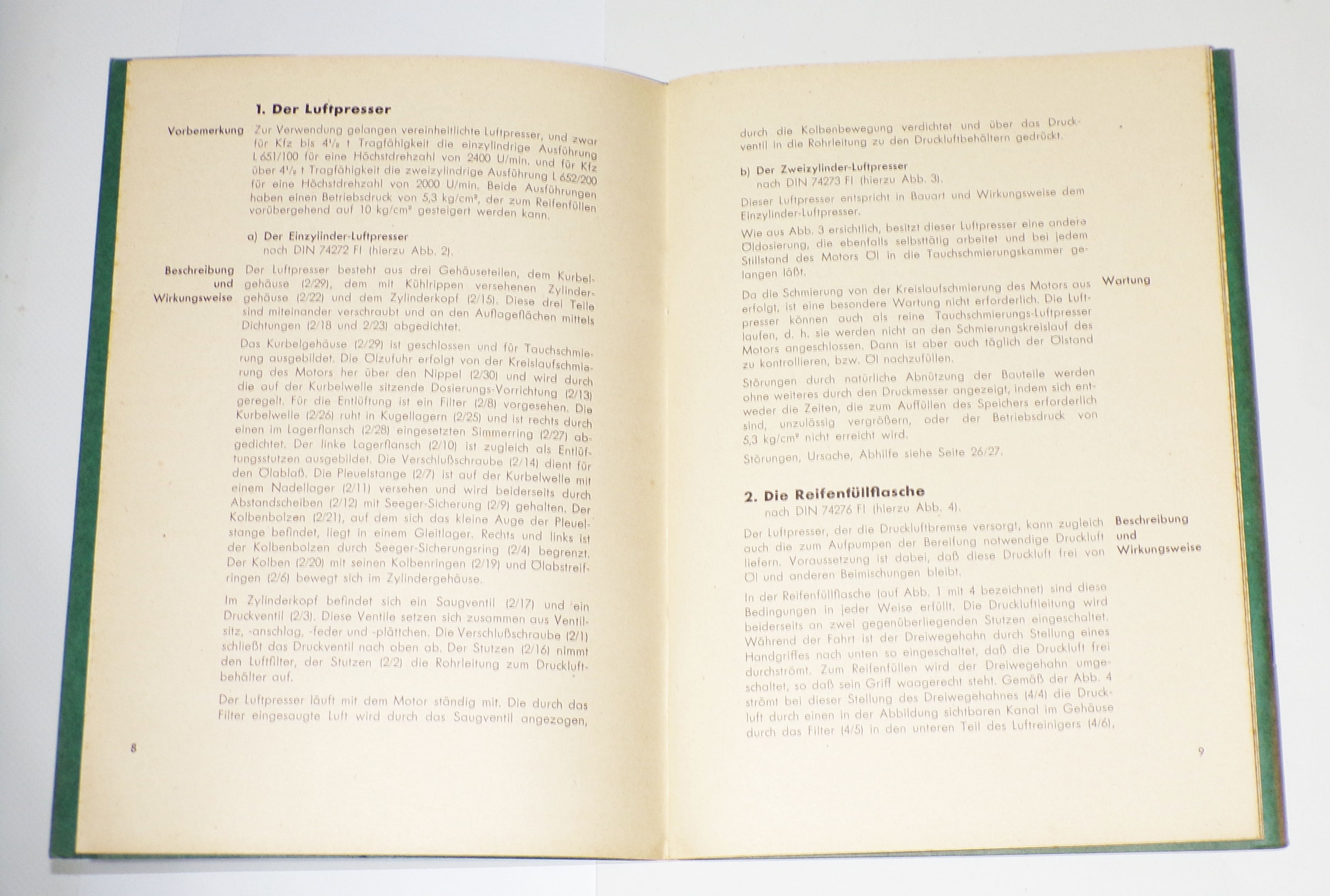 Ate Druckluftbremse Gerätebeschreibung Bedienungsanweisung 1942 