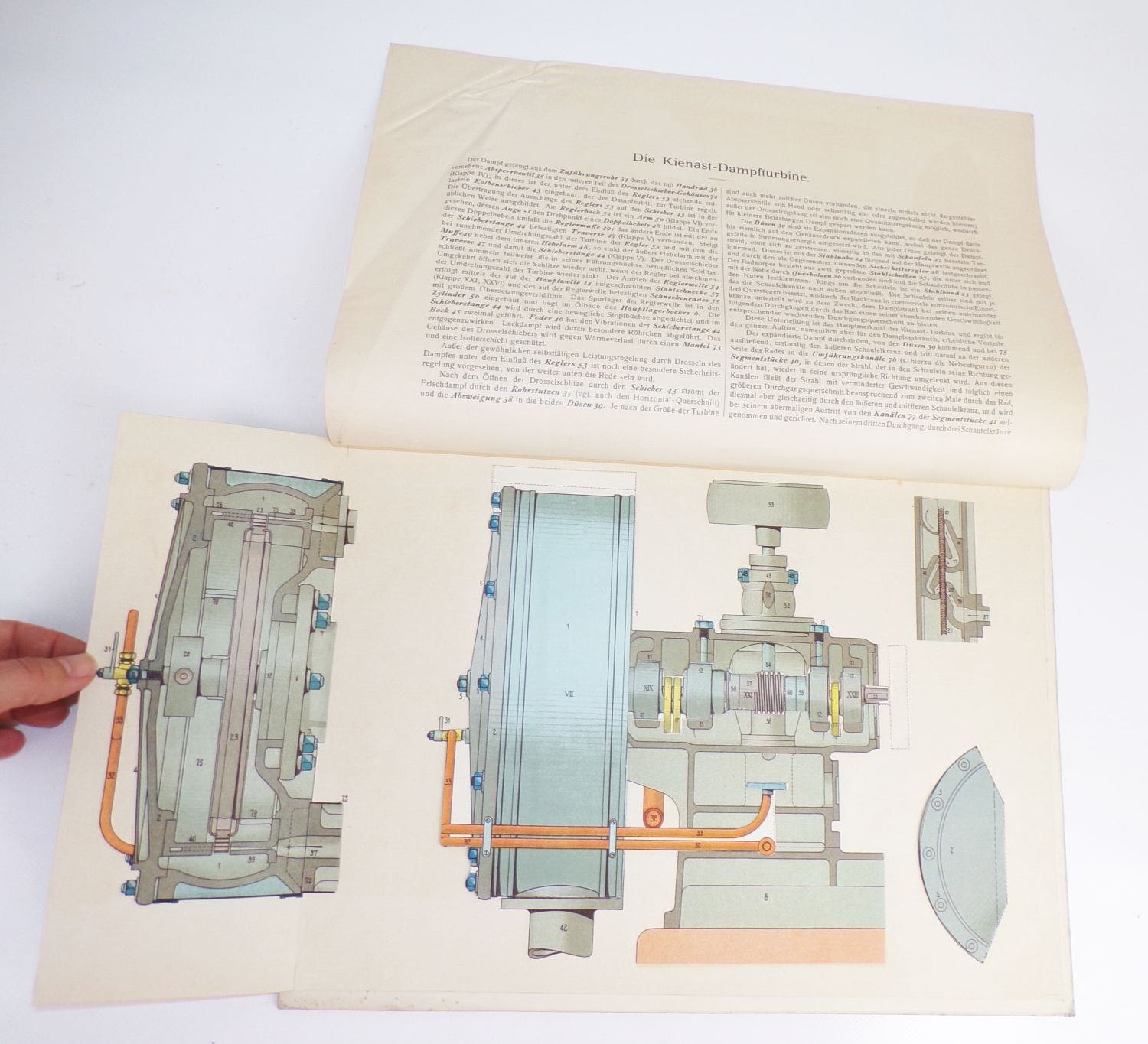 Kienast Dampfturbine Lehrmittel Modell Blücher Moderne Technik um 1910