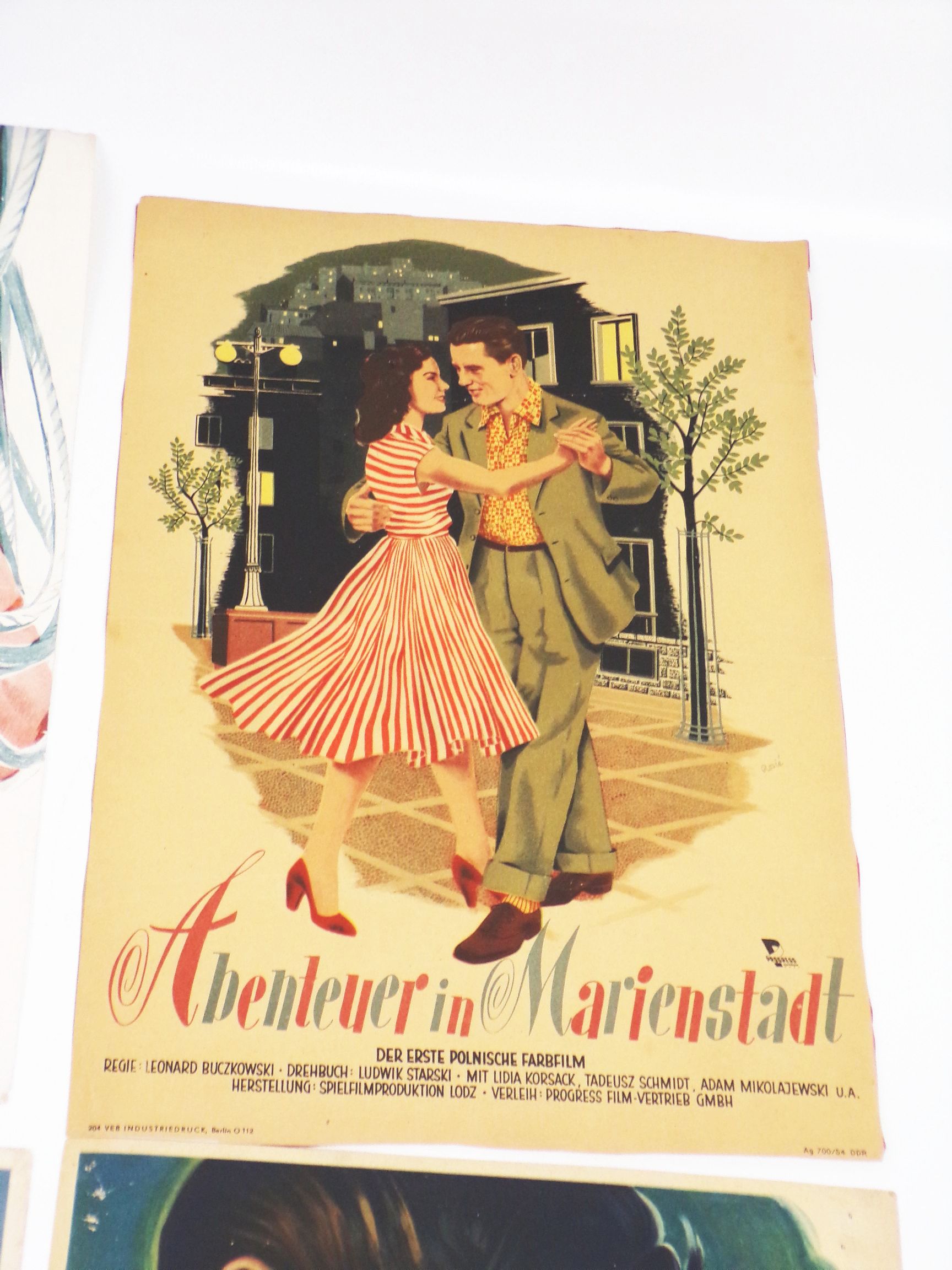 Konvolut DDR Kino Aushang Filmplakat Vintage Print 1950er 