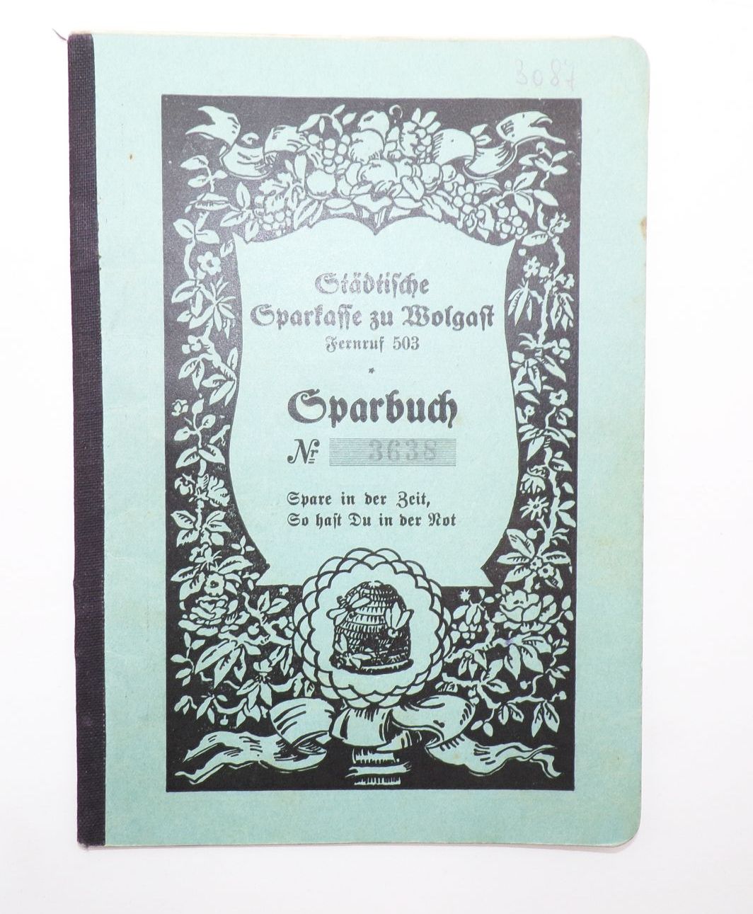 Altes Sparbuch Wolgast 1939 bis 1940 