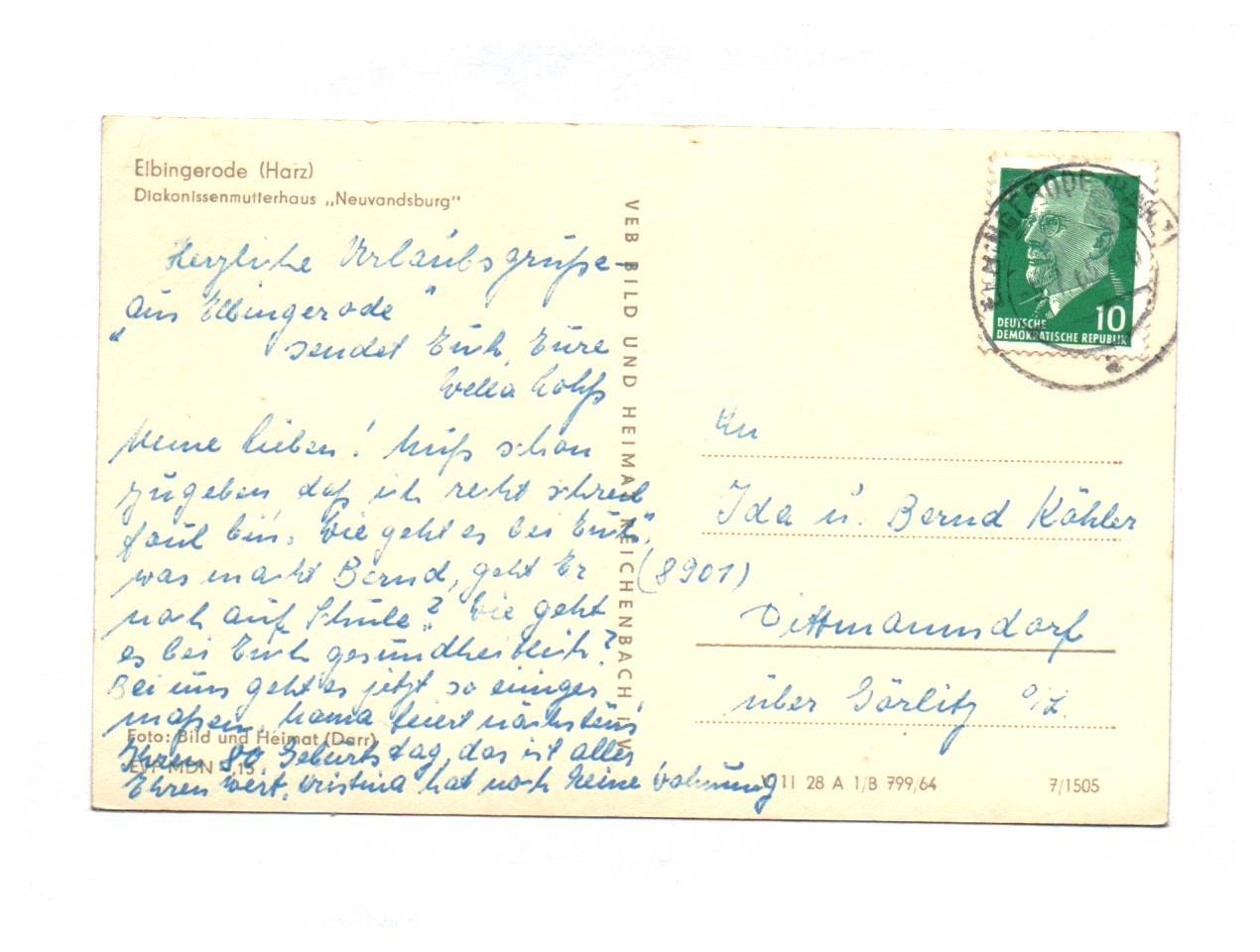 Foto Ak Elbingerode Harz Diakonissenmutterhaus Neuvandsburg DDR Foto Ak Elbingerode Harz Diakonissenmutterhaus Neuvandsburg DDR